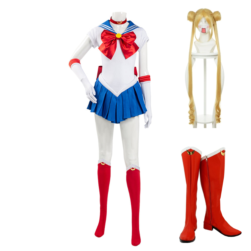 Anime Sailor Moon Tsukino Usagi Uniform Dress Outfits Cosplay Costume Halloween Carnival Suit