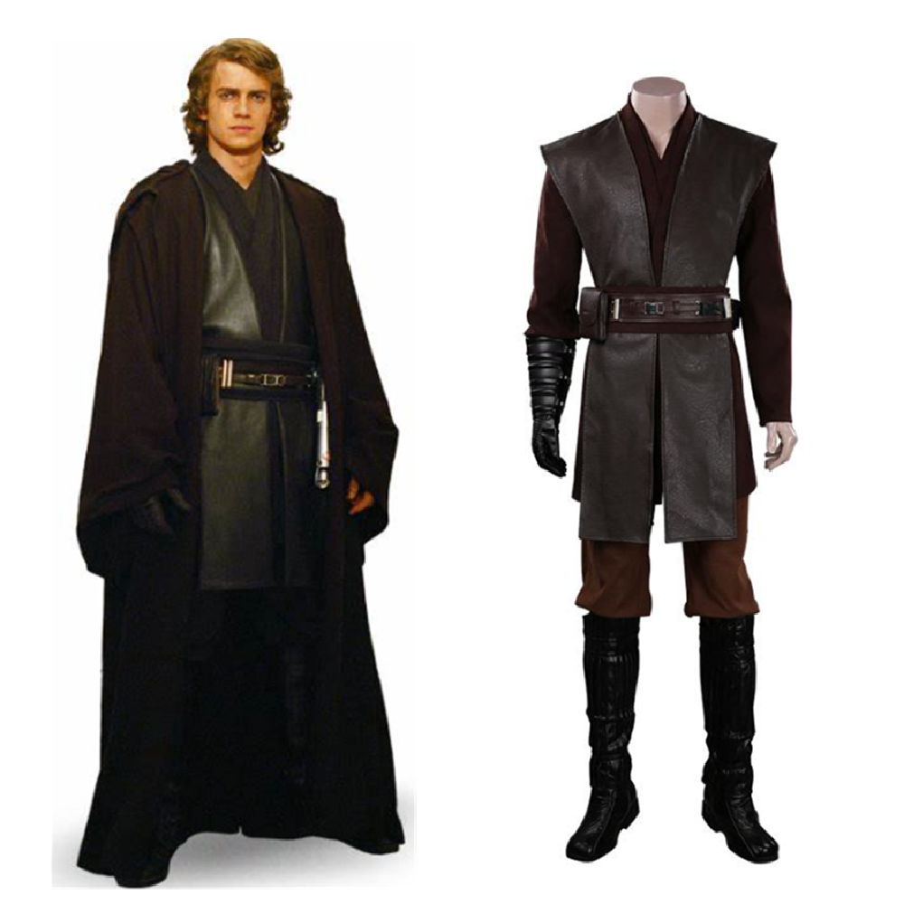 Movie Star Wars Anakin Skywalker Outfits Halloween Carnival Suit Cosplay Costume