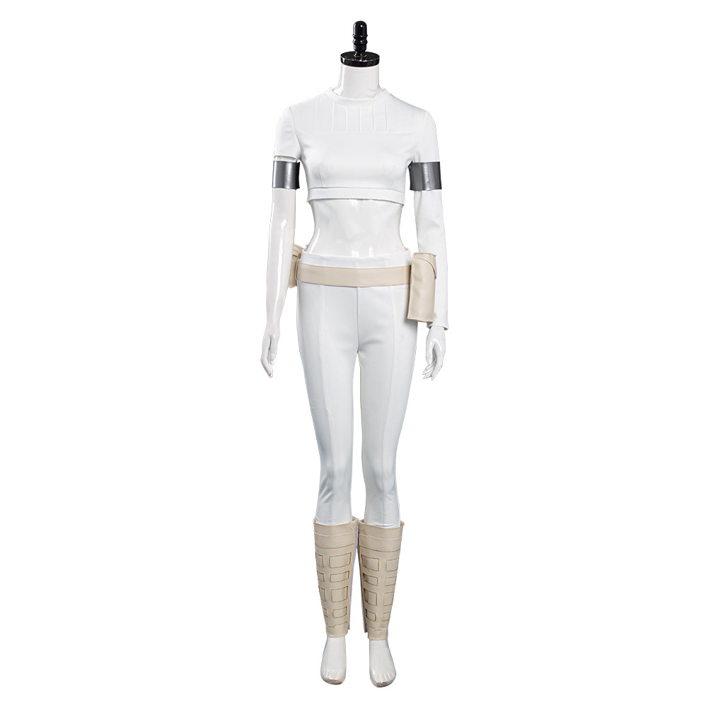 Movie Padme Amidala White Outfit Cosplay Costume Halloween Carnival Suit