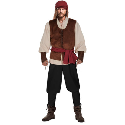 Medieval Renaissance Pirates Of The Caribbean Vest Halloween Pirate Costume