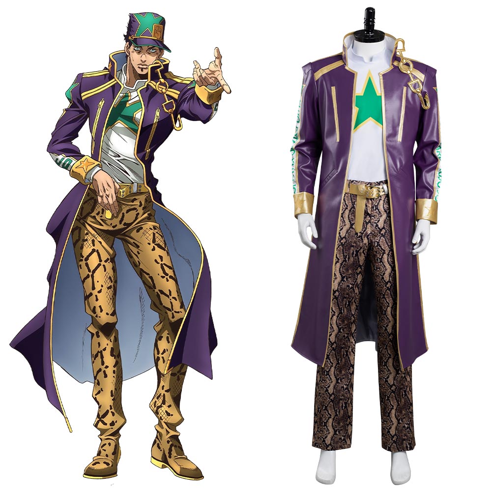 Anime Kujo Jotaro Cosplay Costume Outfits Halloween Carnival Suit