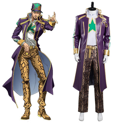 Anime Kujo Jotaro Cosplay Costume Outfits Halloween Carnival Suit