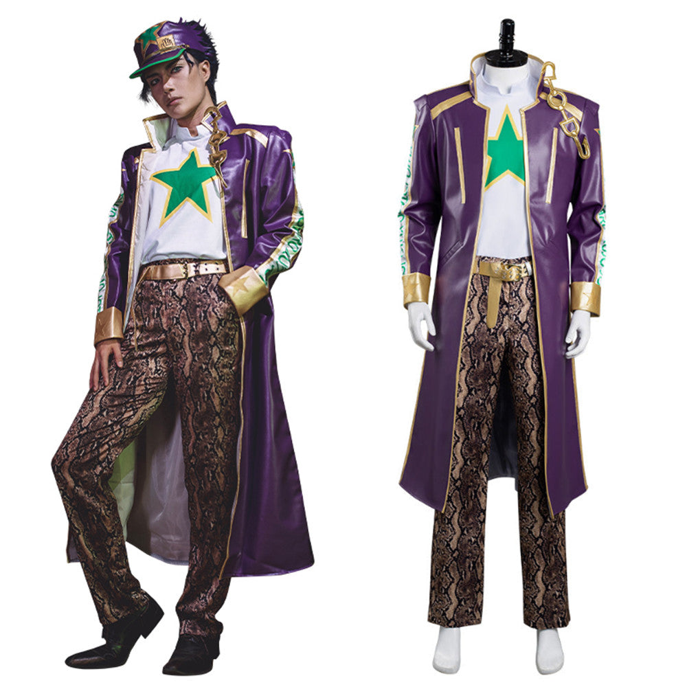 Anime Kujo Jotaro Cosplay Costume Outfits Halloween Carnival Suit