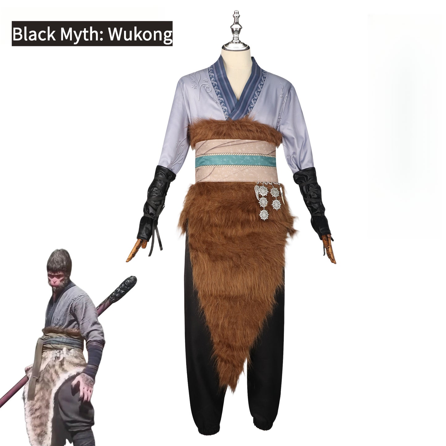 Game Black Myth Wukong Cos Costume Destiny Man Initial Original Leather Game Same Cosplay Anime Character Dress up Suit