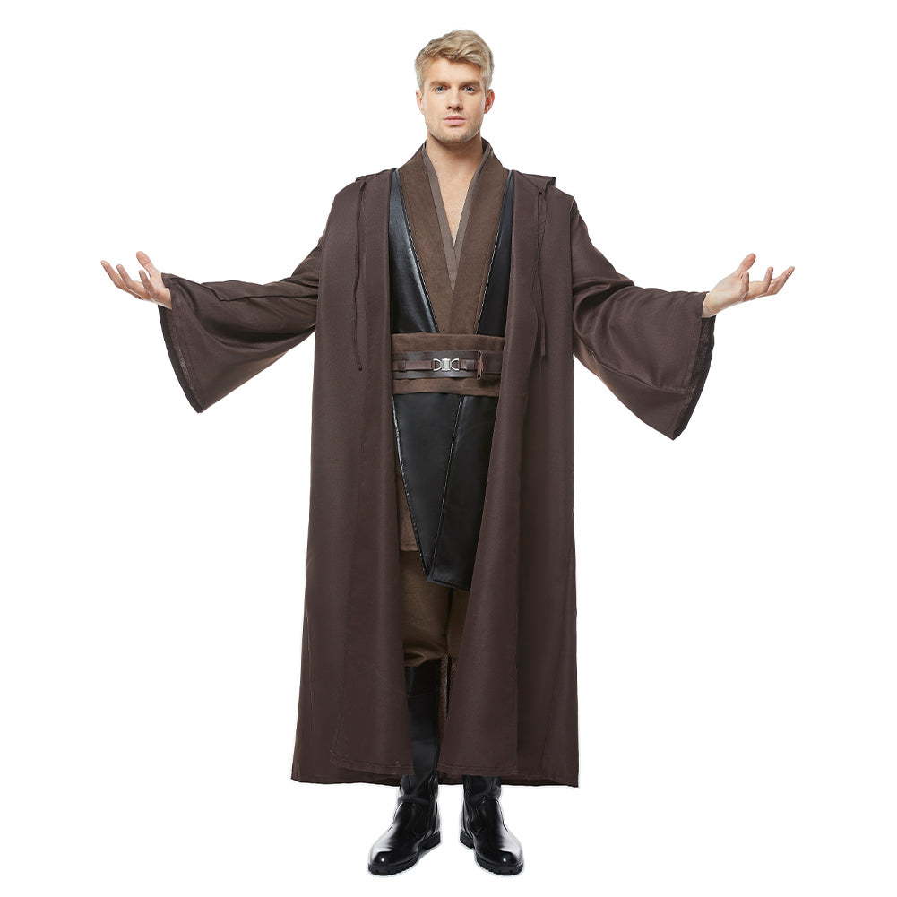 Movie Star Wars Anakin Skywalker Jedi Costume Outfit Robe Halloween Carnival Suit