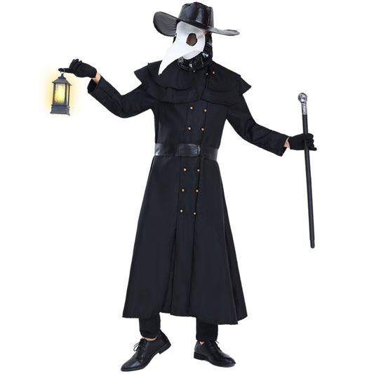 Medieval Retro Plague Doctor Costume Beak Crow Long Mouth Mask Clothing