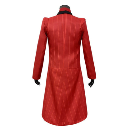 TV Series Hazbin Hotel Alastor Christmas Red Canonicals Outfit Set Cosplay Costume Halloween Carnival Suit