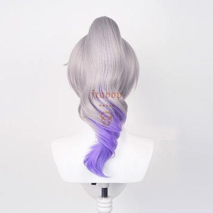 Honkai: Star Rail Silver Wolf Anti-gravity Silver Blue Cosplay Wig