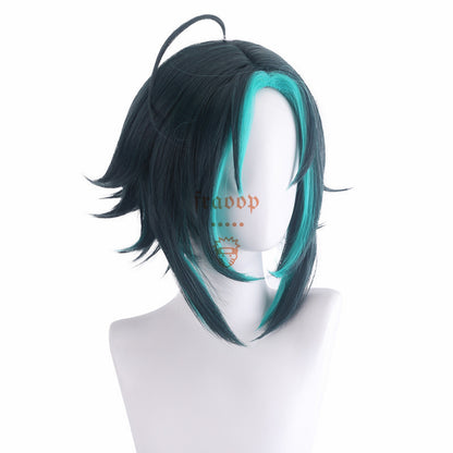 Genshin Impact Xiao Green Cosplay Wig