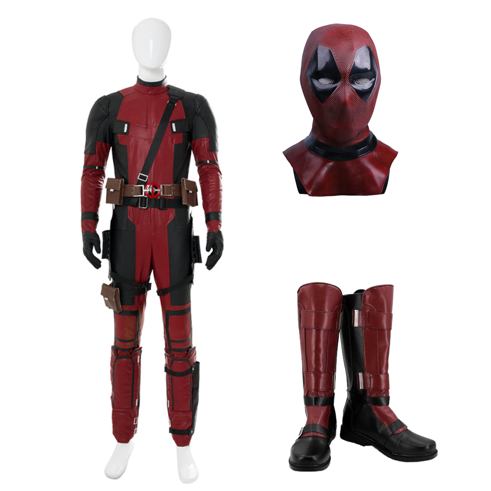 Movie Deadpool 2 Deadpool Suit Oufit Halloween Costume For Males Females Halloween