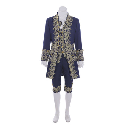 Medieval Court Prince Noble Embroidered Suit