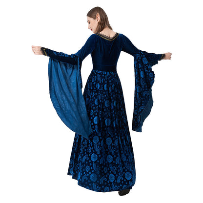 Medieval Halloween Costume Court Witch Cape and Shawl