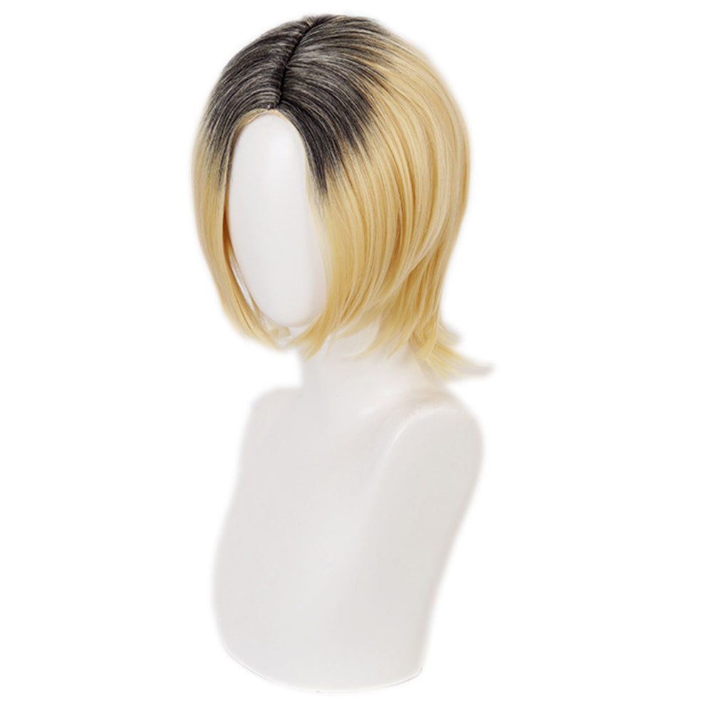 Anime Haikyuu!! Kenma Yellow Short Hair Cosplay Wig Halloween Carnival Props