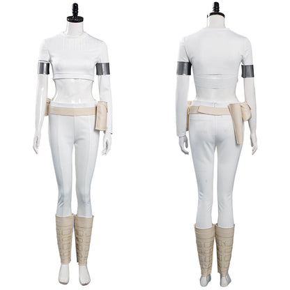 Movie Padme Amidala White Outfit Cosplay Costume Halloween Carnival Suit