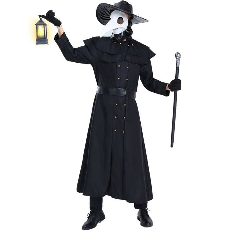 Medieval Retro Plague Doctor Costume Beak Crow Long Mouth Mask Clothing