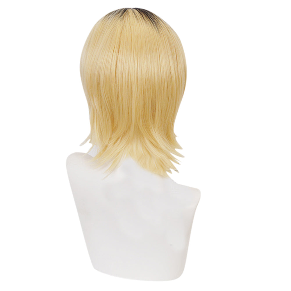 Anime Haikyuu!! Kenma Yellow Short Hair Cosplay Wig Halloween Carnival Props