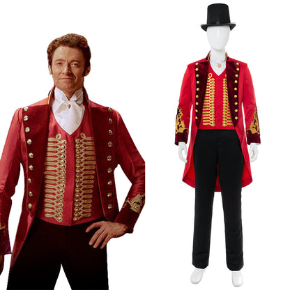 The Greatest Showman P.T. Barnum Red Suit Cosplay Costume Halloween Carnival Suit