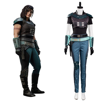 TV Series The Book Of Boba Fett Cara Dune Blue Uniform Outfit Cosplay Costume Halloween Carnival Suit