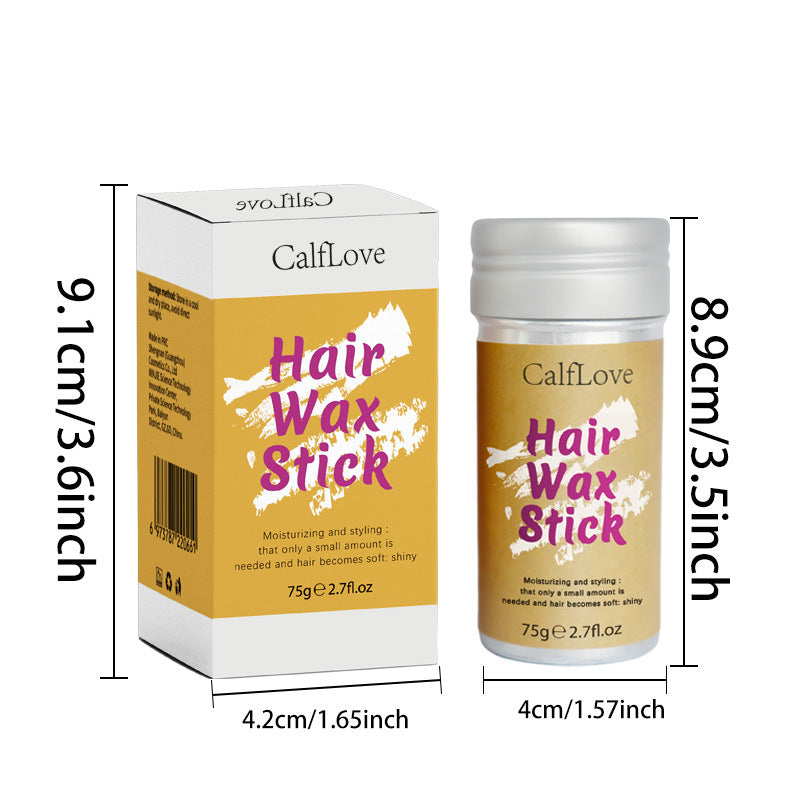 Haarwachs-Stick, Styling-Wachs für glatte Perücken, Slick-Stick für Haare, nicht fettender Styling-Haarpomade-Stick für abstehendes, krauses Haar, 2,7 oz