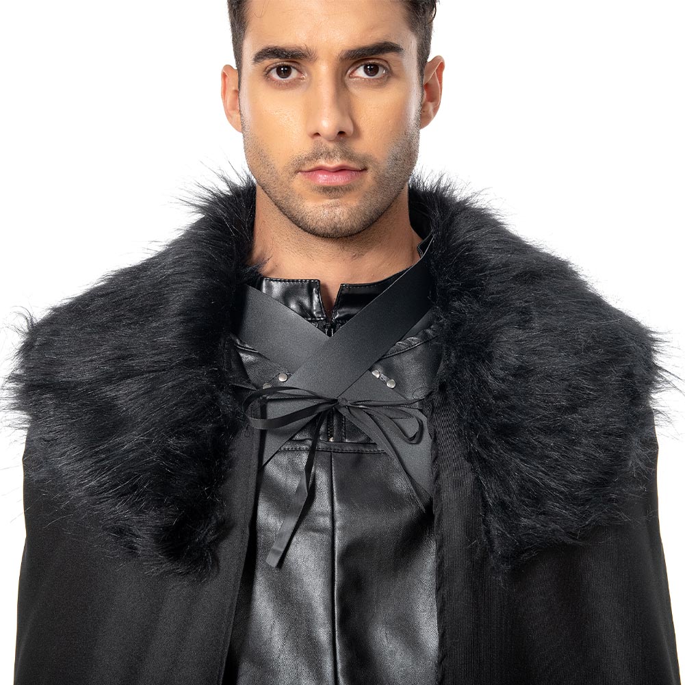 TV Series Game of Thrones Jon Snow Night's Watch Outfit Cosplay Costume Halloween Carnival Suit