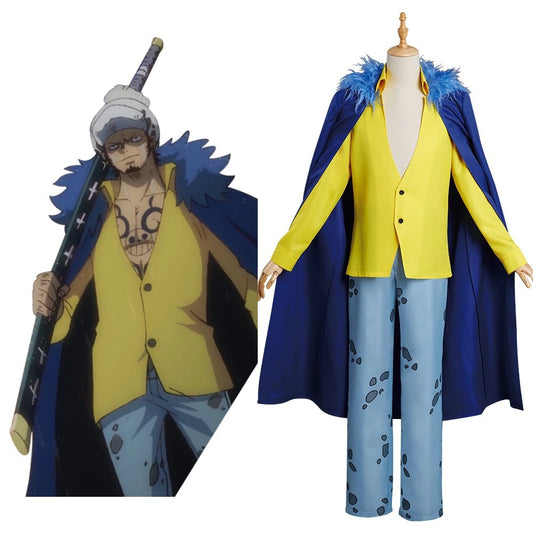 Anime One Piece Cosplay Costume King of the Sea Trafalgar Law Cos Costume Halloween Cosplay Costume