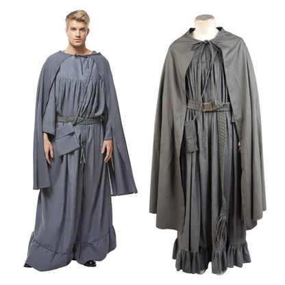 TV Series The Lord Of The Rings Grey Cape Cosplay Costume  Halloween Carnival Suit