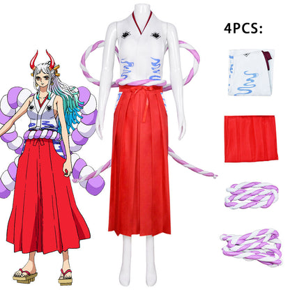 Anime One Piece Yamato Cosplay Costume Halloween Party Performance Wear