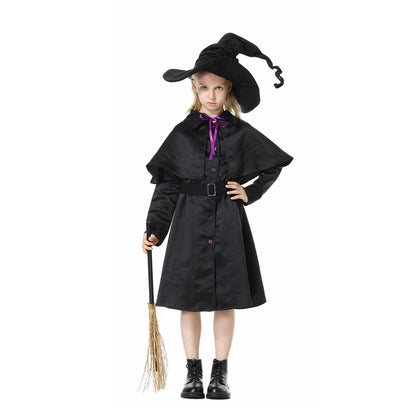 Halloween Parent-Child Group Witch Wizard Black Magic Performance Cosplay Costumes