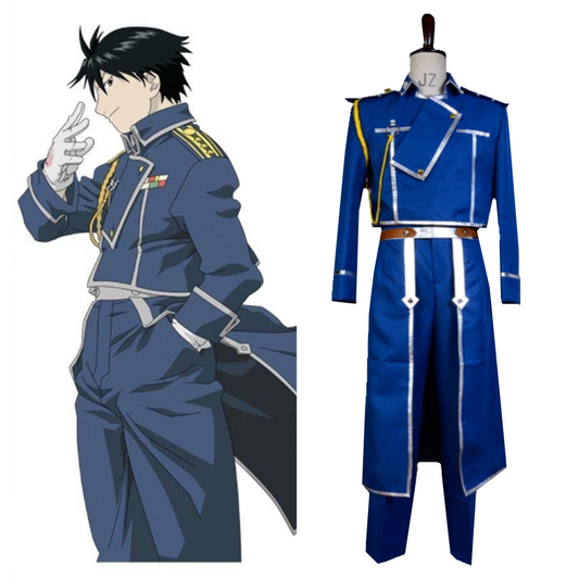 Fullmetal Alchemist Cosplay Roy Mustang Uniform Costume Halloween Carnival Suit