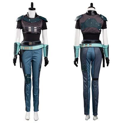 TV Series The Book Of Boba Fett Cara Dune Blue Uniform Outfit Cosplay Costume Halloween Carnival Suit