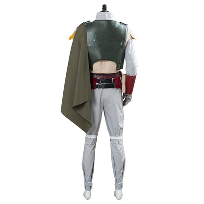 TV Series The Mando Season 2 Boba Fett Men Green Uniform Outfit Cosplay Costume Halloween Carnival Suit