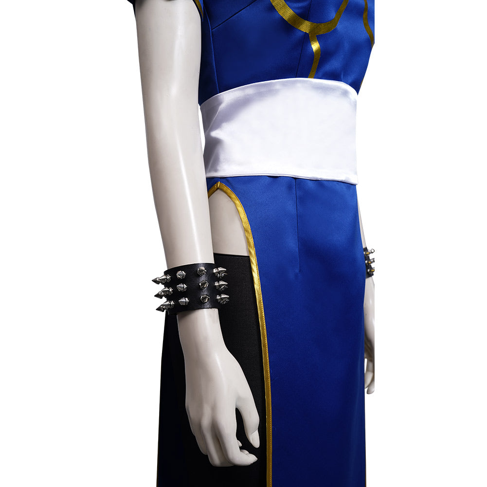 Game Street Fighter(SF) Chun-Li Cheongsam Dress Outfit Halloween Carnival Suit Cosplay Costume