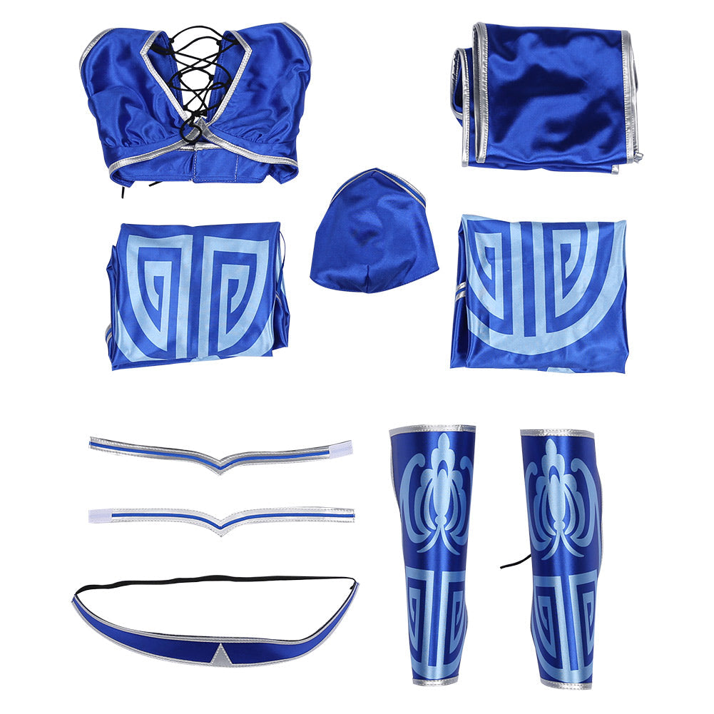 Game Mortal Kombat Kitana Cosplay Costume Outfits 2021 Halloween Carnival Suit