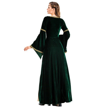 Medieval European Retro Flannel Court Dress Queen Cosplay Stage Costume