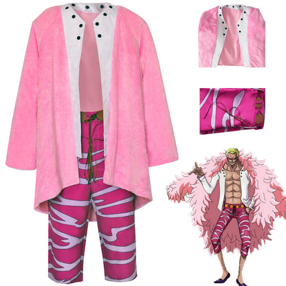 Anime One Piece Donquixote Doflamingo Cosplay Costume