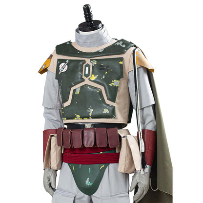 TV Series The Mando Season 2 Boba Fett Men Green Uniform Outfit Cosplay Costume Halloween Carnival Suit