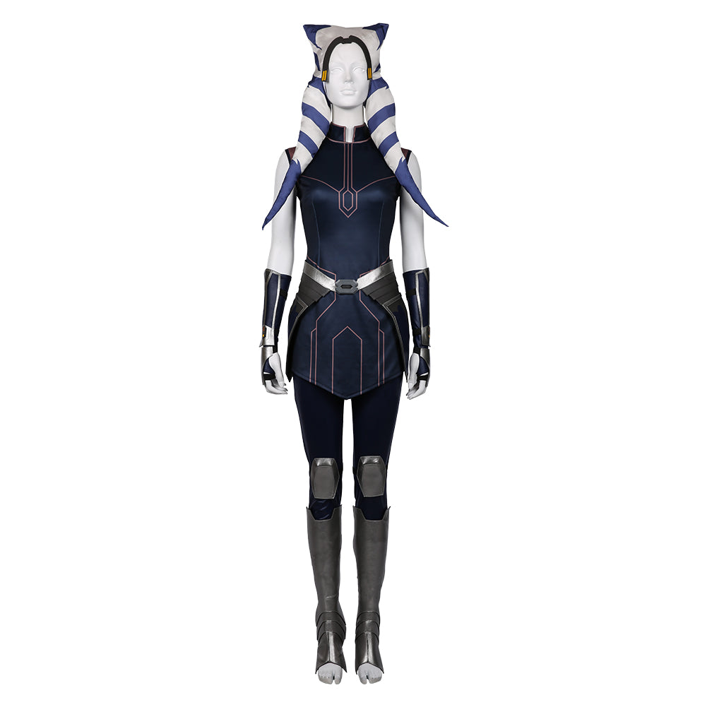 TV Series Ahsoka 2023 Ahsoka Tano Blue Dress Outfit Halloween Carnival Suit Cosplay Costume