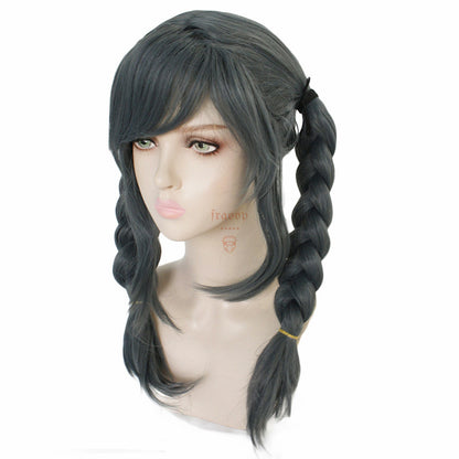 Super Danganronpa 2 Peko Pekoyama Dark Grey Cosplay Wig