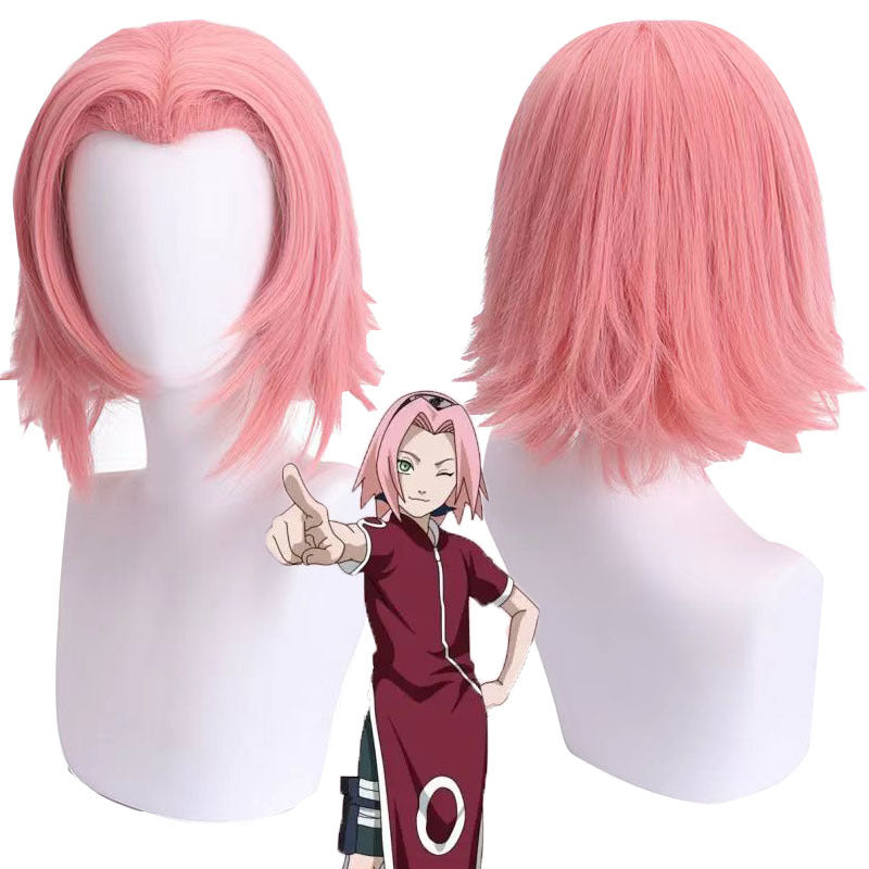 Anime Naruto Boruto Sakura Haruno Gray-Pink Cosplay Wig