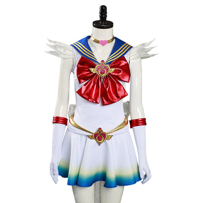 Anime Sailor Moon Eternal Tsukino Usagi White Dress Outfits Halloween Carnival Suit Cosplay Costume