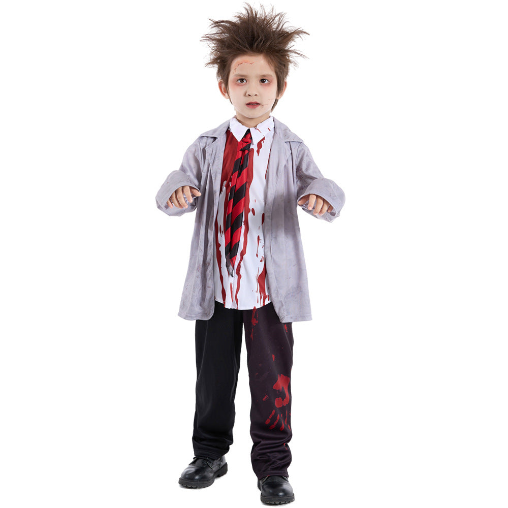 Halloween Costume Zombie Academy JK Cool Gray Student Vampire Cos Stage Performance Zombie Clothes