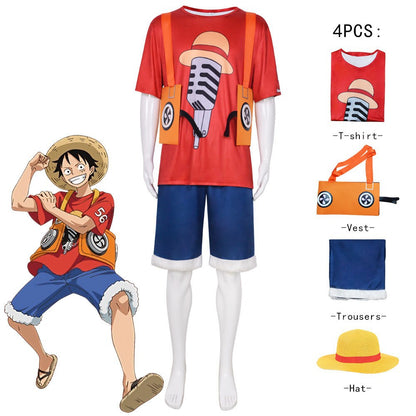 Anime One Piece Luffy Cosplay Costume Halloween Cosplay Cloth