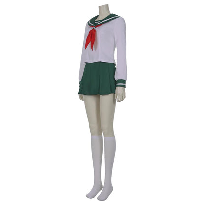 Anime Inuyasha Kagome Higurashi Uniform Skirt Outfit Cosplay Costume Halloween Carnival Costume