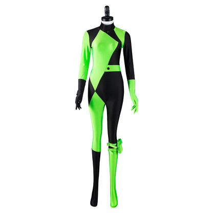 TV Series Kim Possible Shego Cosplay Costume Adult Jumpsuit Outfits Halloween Carnival Suit