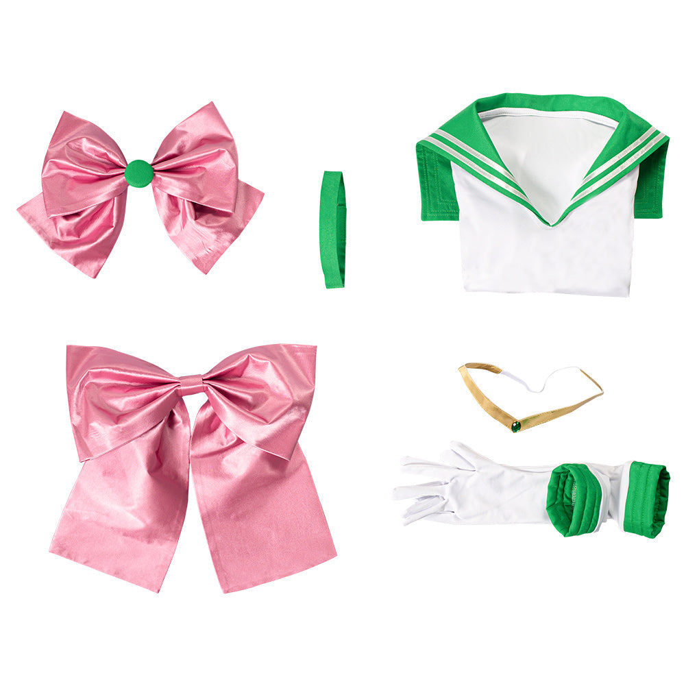 Anime Sailor Moon Kino Makoto Uniform Green Dress Outfit Halloween Carnival Suit Cosplay Costume