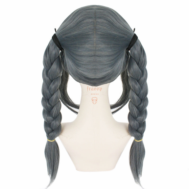 Super Danganronpa 2 Peko Pekoyama Dark Grey Cosplay Wig