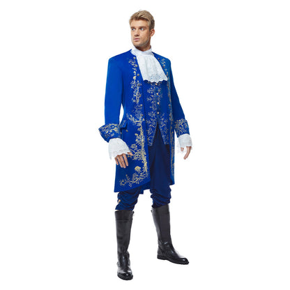 Movie Beauty and the Beast Prince Adam Suit Cosplay Costume Adults Halloween Outfit