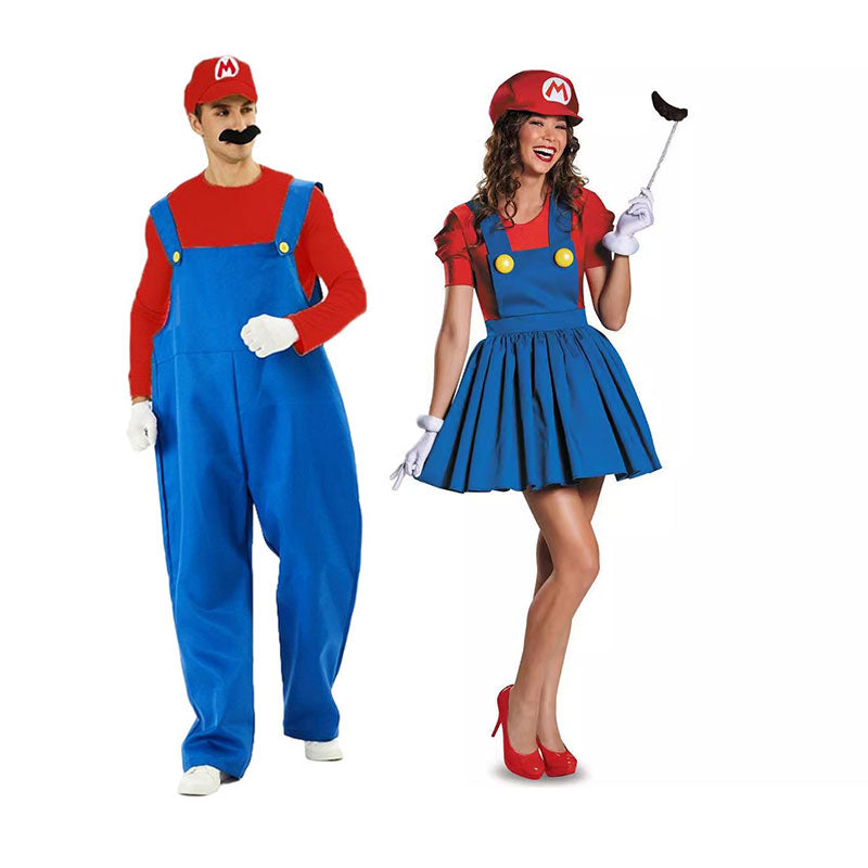 Halloween Couple Suits Super Mario Cosplay Costumes