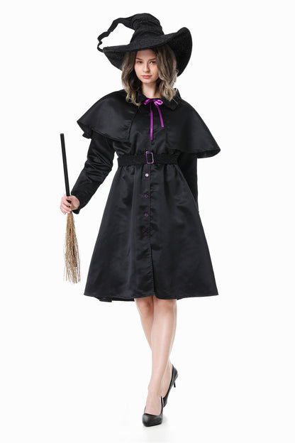 Halloween Parent-Child Group Witch Wizard Black Magic Performance Cosplay Costumes