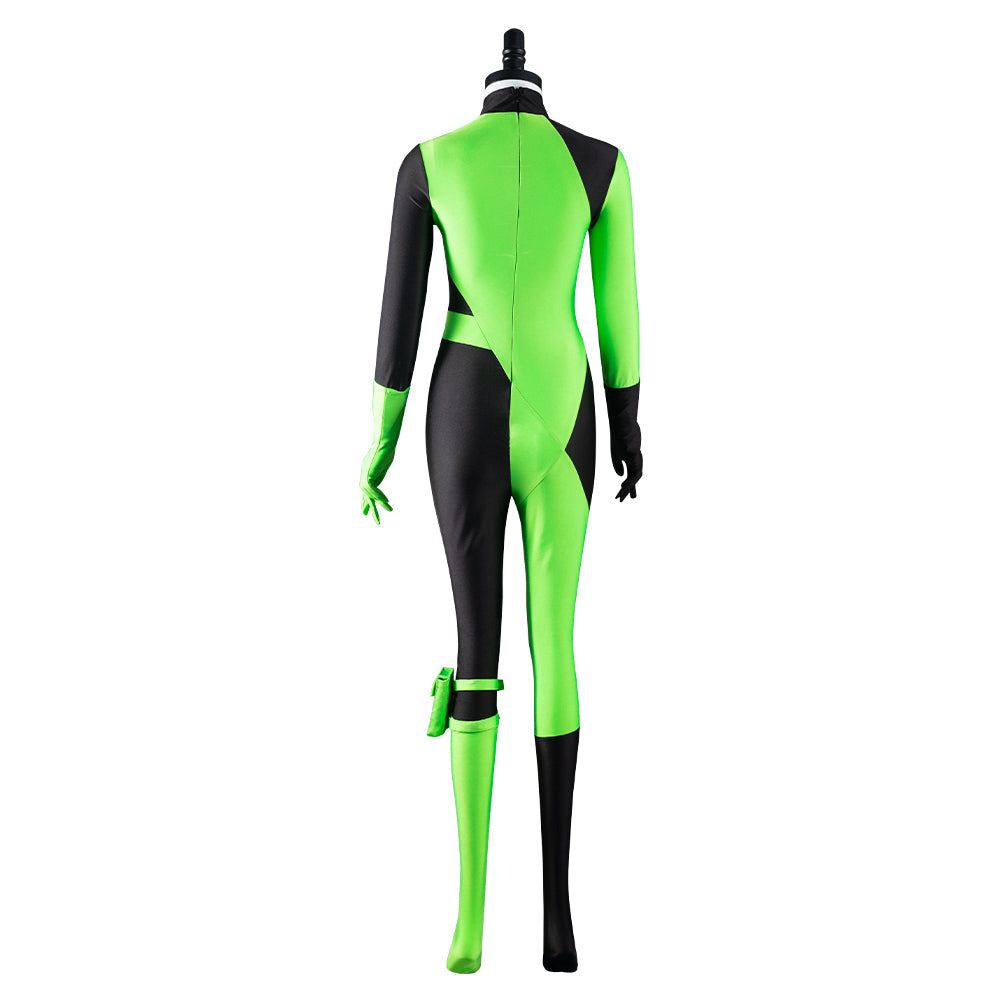 TV Series Kim Possible Shego Cosplay Costume Adult Jumpsuit Outfits Halloween Carnival Suit